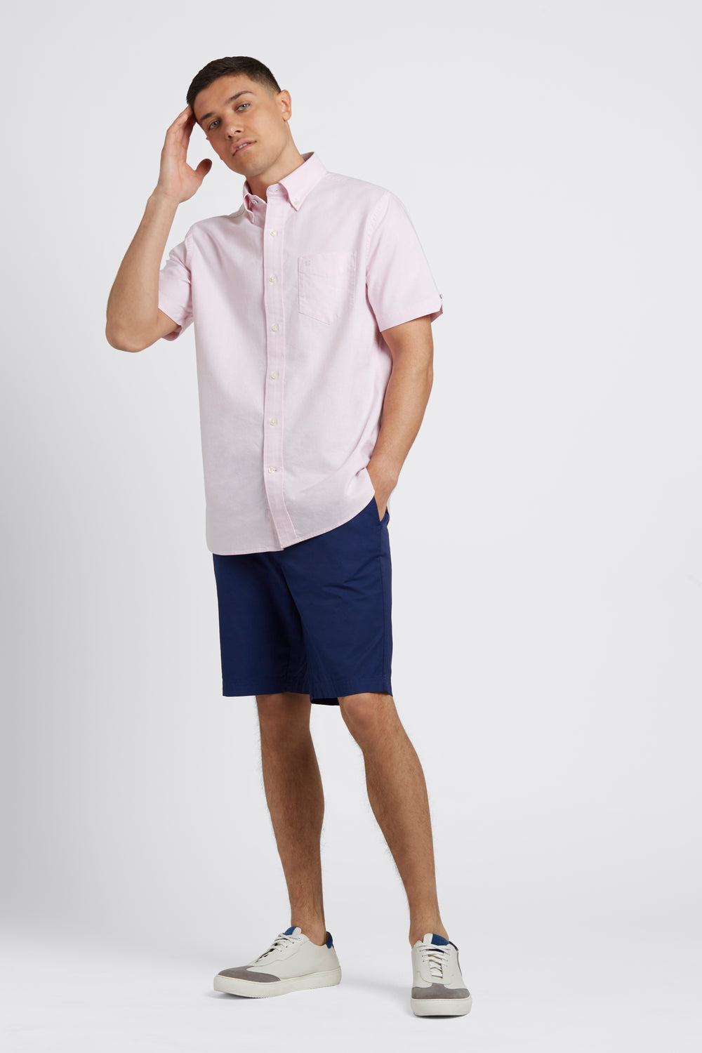 Ben Sherman Short Sleeve Brighton Oxford Organic Shirts Pink | TICLHOV-82