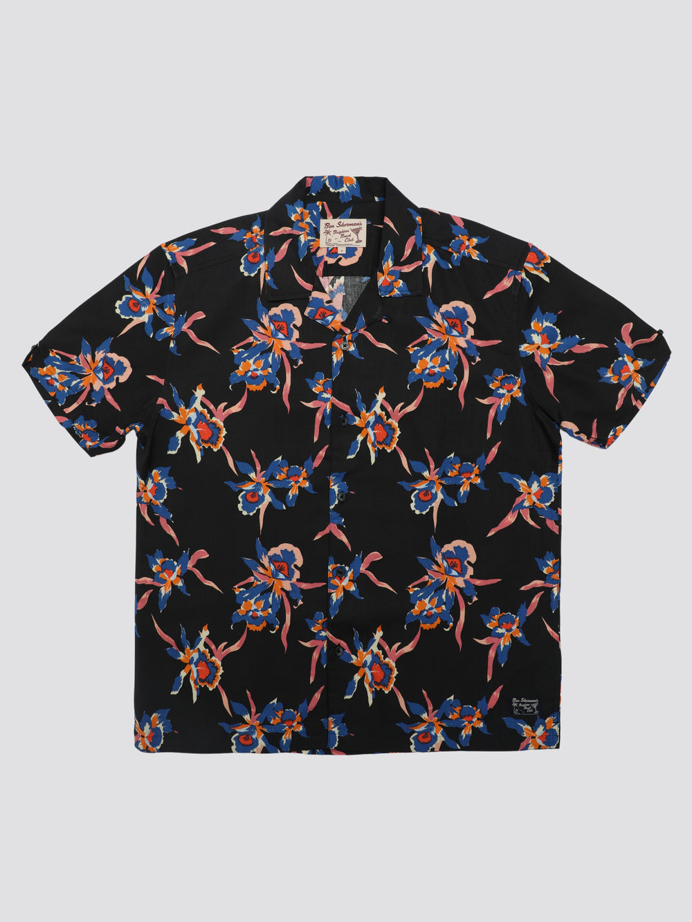 Ben Sherman Signature Botanical Print Shirts Black | GOISYTP-48