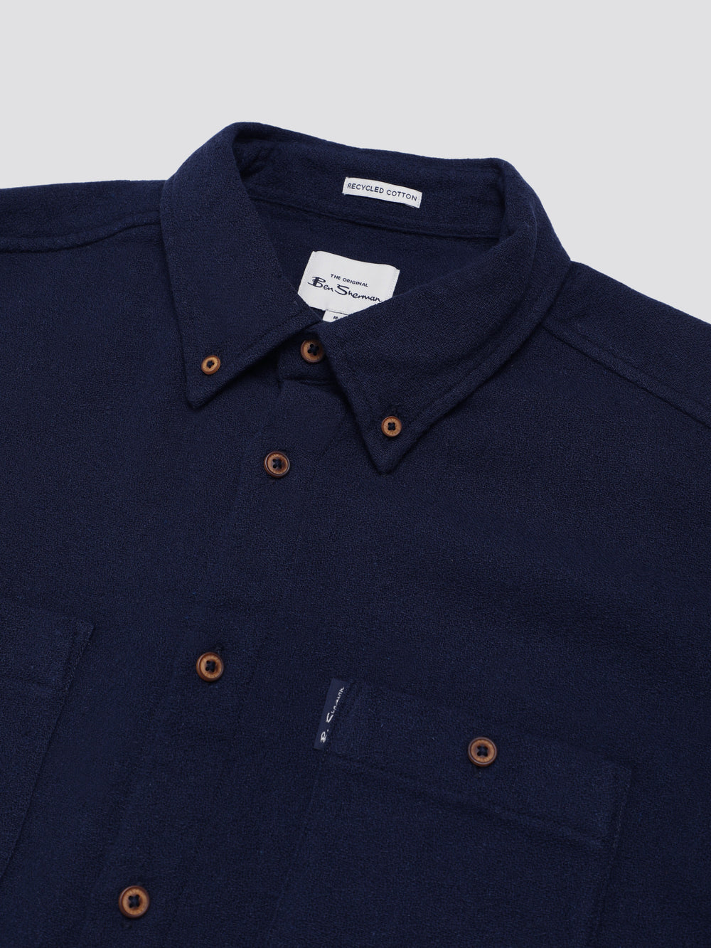 Ben Sherman Signature Boucle Shirts Navy | LUMQBKN-02