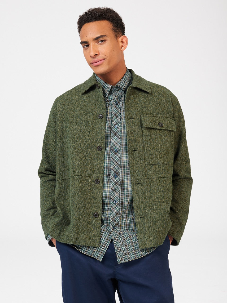 Ben Sherman Signature Casual Cotton Jackets Khaki | QIJGCAW-51