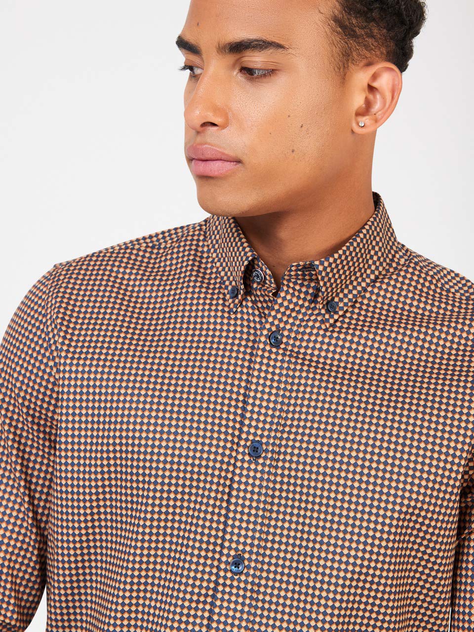 Ben Sherman Signature Chevron Shirts Orange | OSUPNGH-53