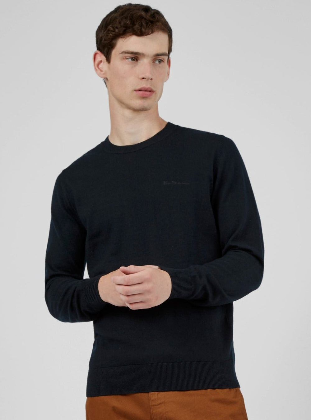 Ben Sherman Signature Crewneck Knitwear Black | LQDXJHS-87