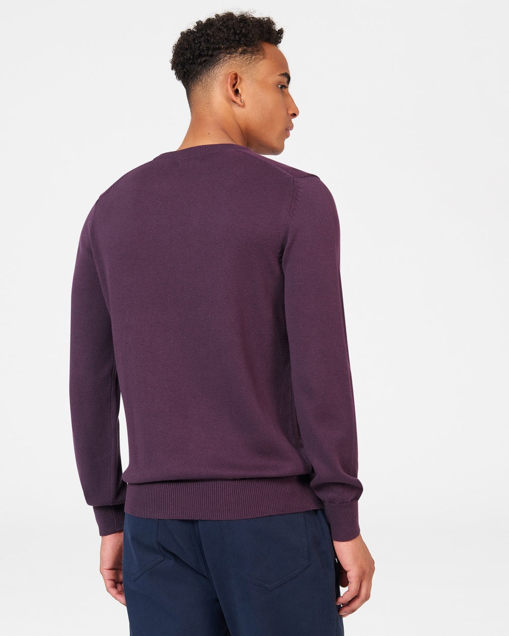 Ben Sherman Signature Crewneck Knitwear Purple | ADYTHNX-47