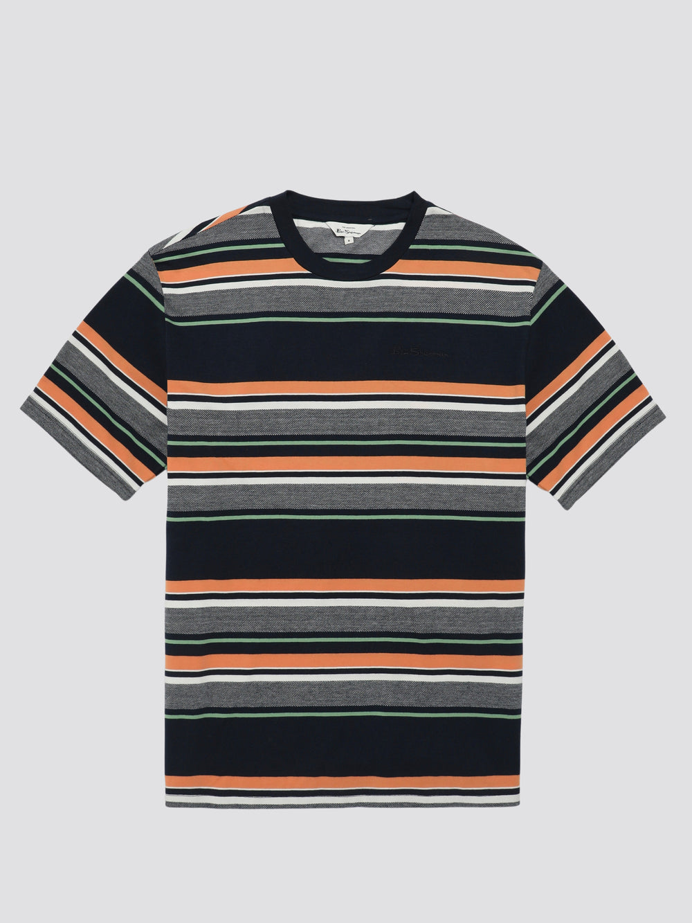 Ben Sherman Signature Engineered Stripe T-Shirt Navy | PQOKLCI-46