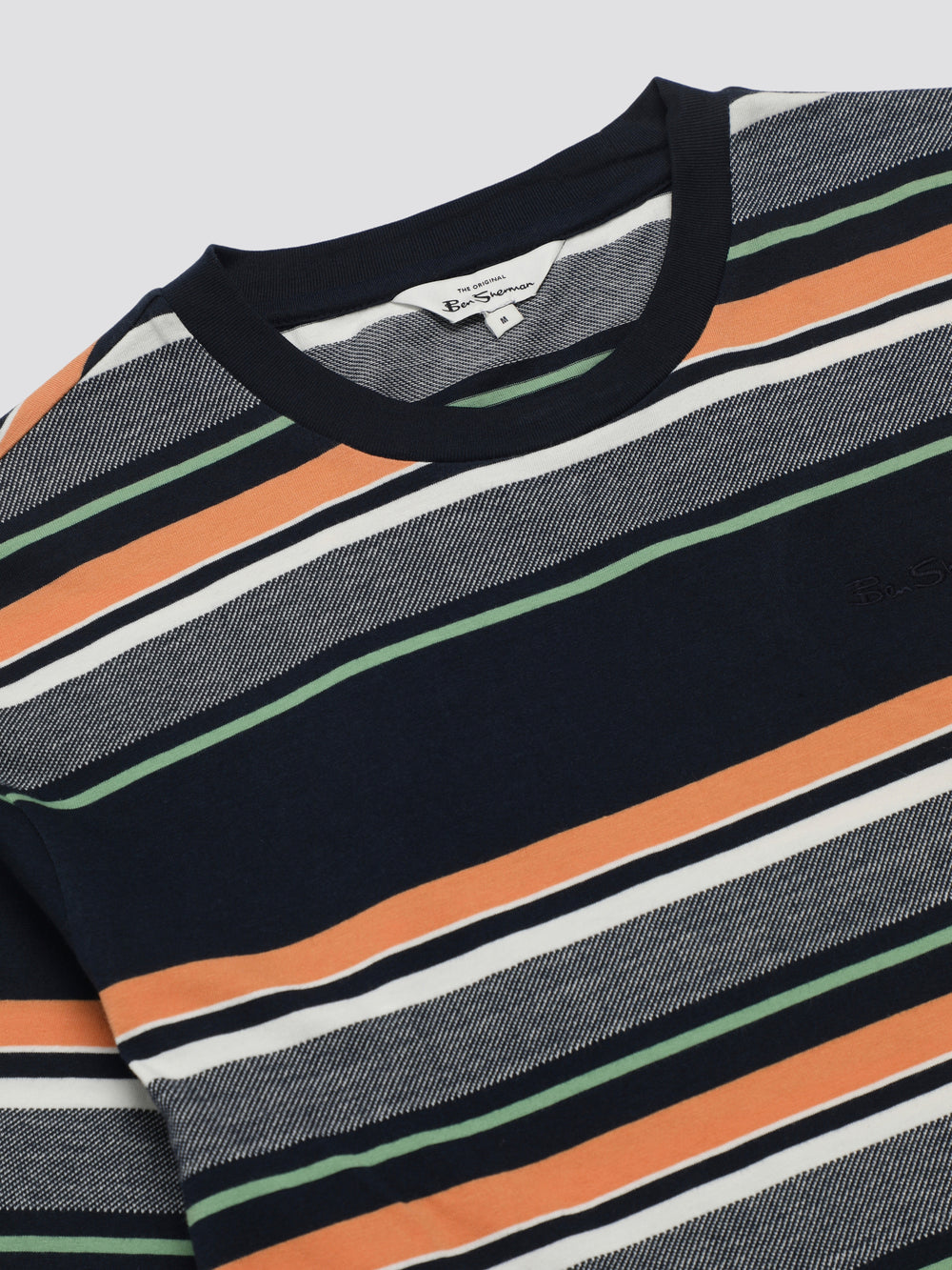 Ben Sherman Signature Engineered Stripe T-Shirt Navy | PQOKLCI-46