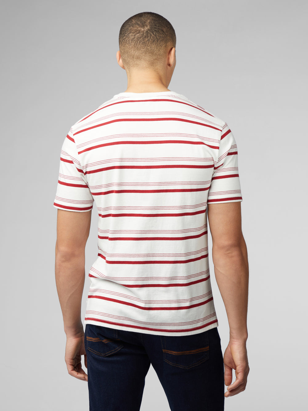 Ben Sherman Signature Fine Stripe T-Shirt White | ILNPJEA-01