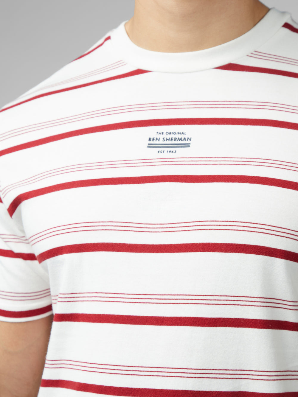 Ben Sherman Signature Fine Stripe T-Shirt White | ILNPJEA-01