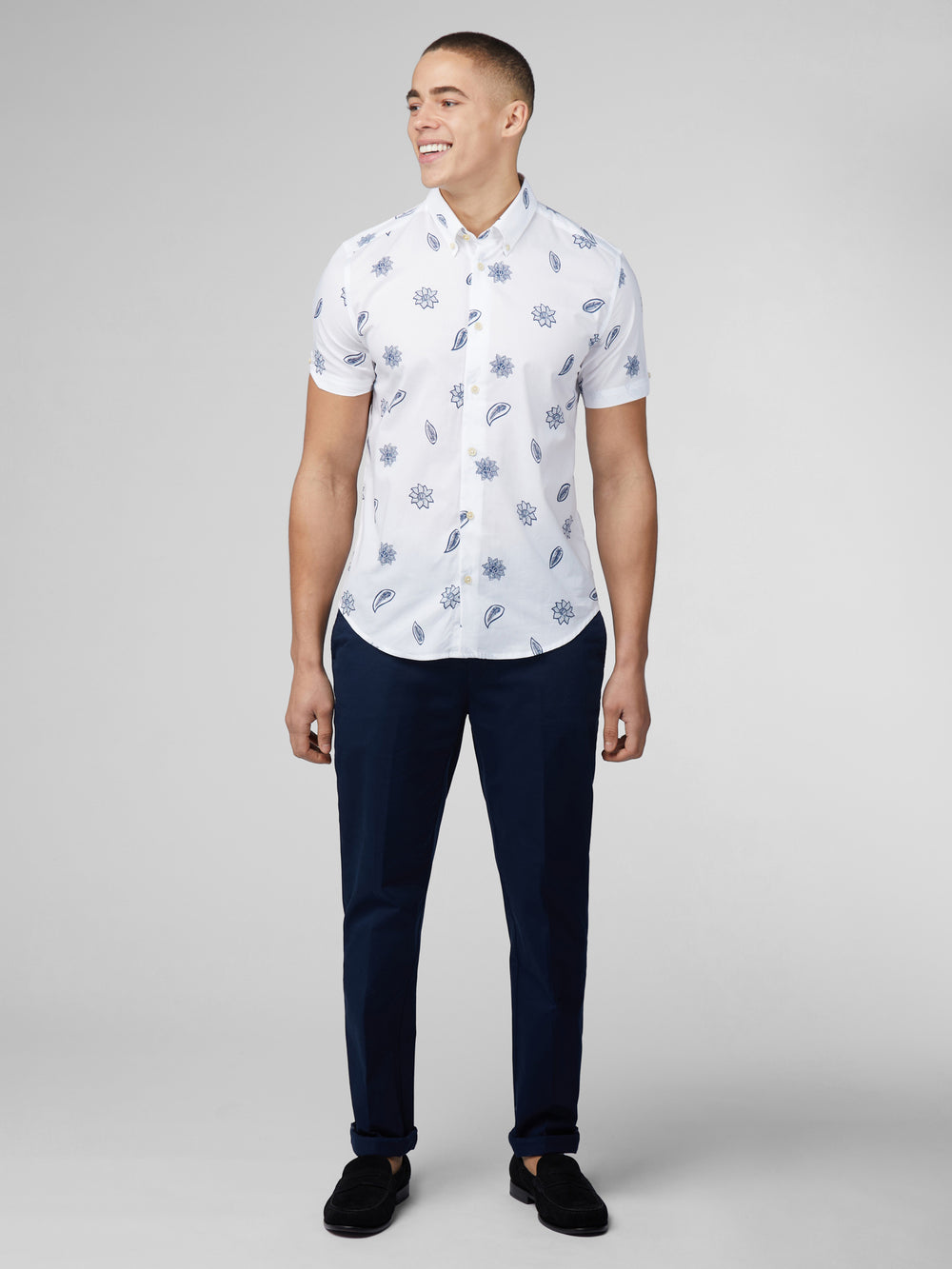 Ben Sherman Signature Floral Shirts White | PRUSDFJ-62