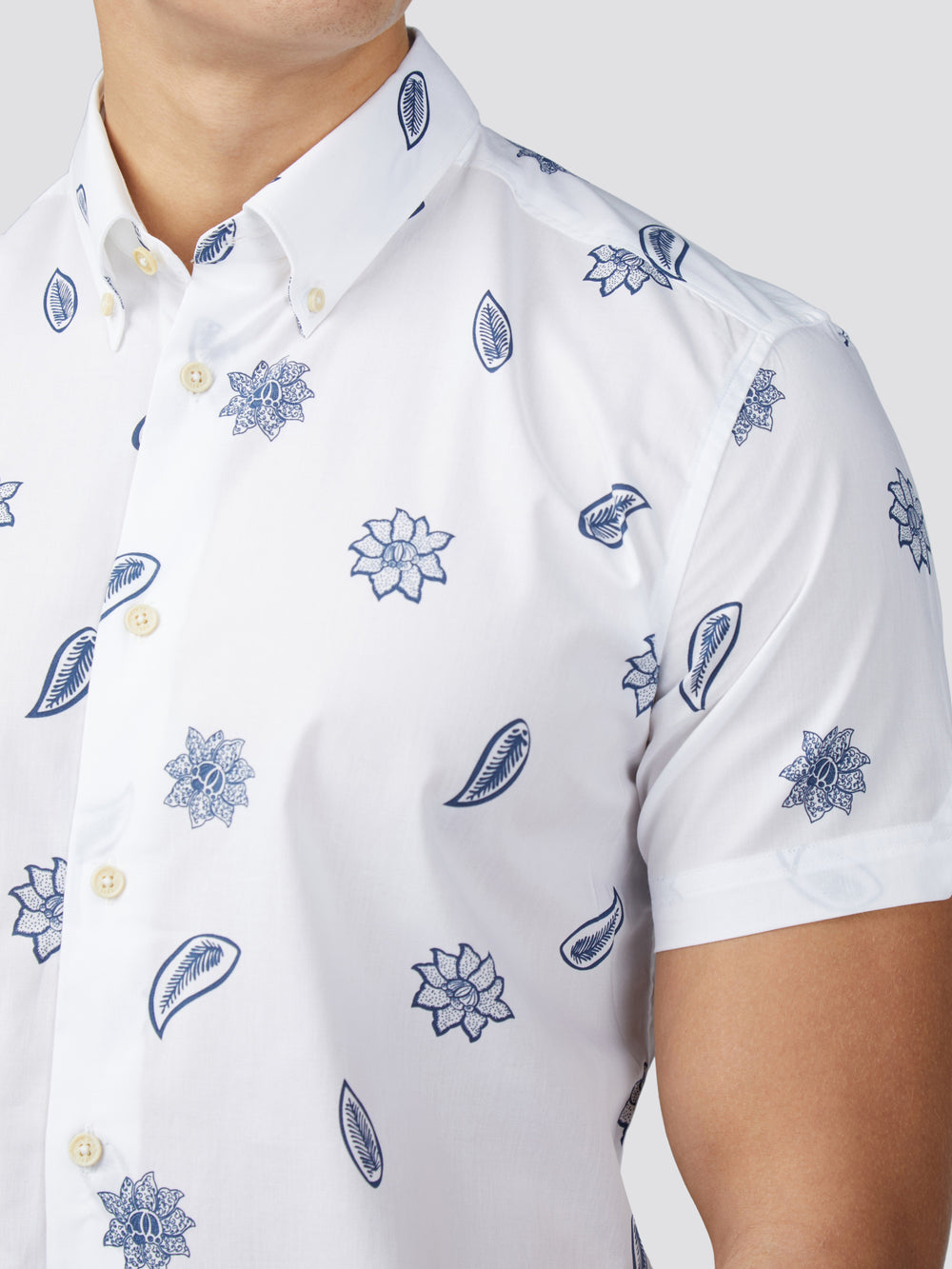 Ben Sherman Signature Floral Shirts White | PRUSDFJ-62