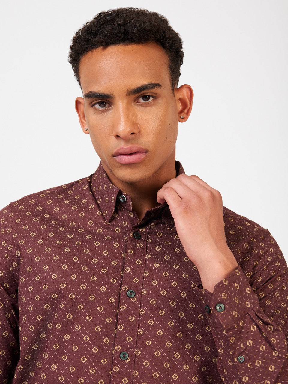 Ben Sherman Signature Geo Shirts Brown | BCFUKLA-40