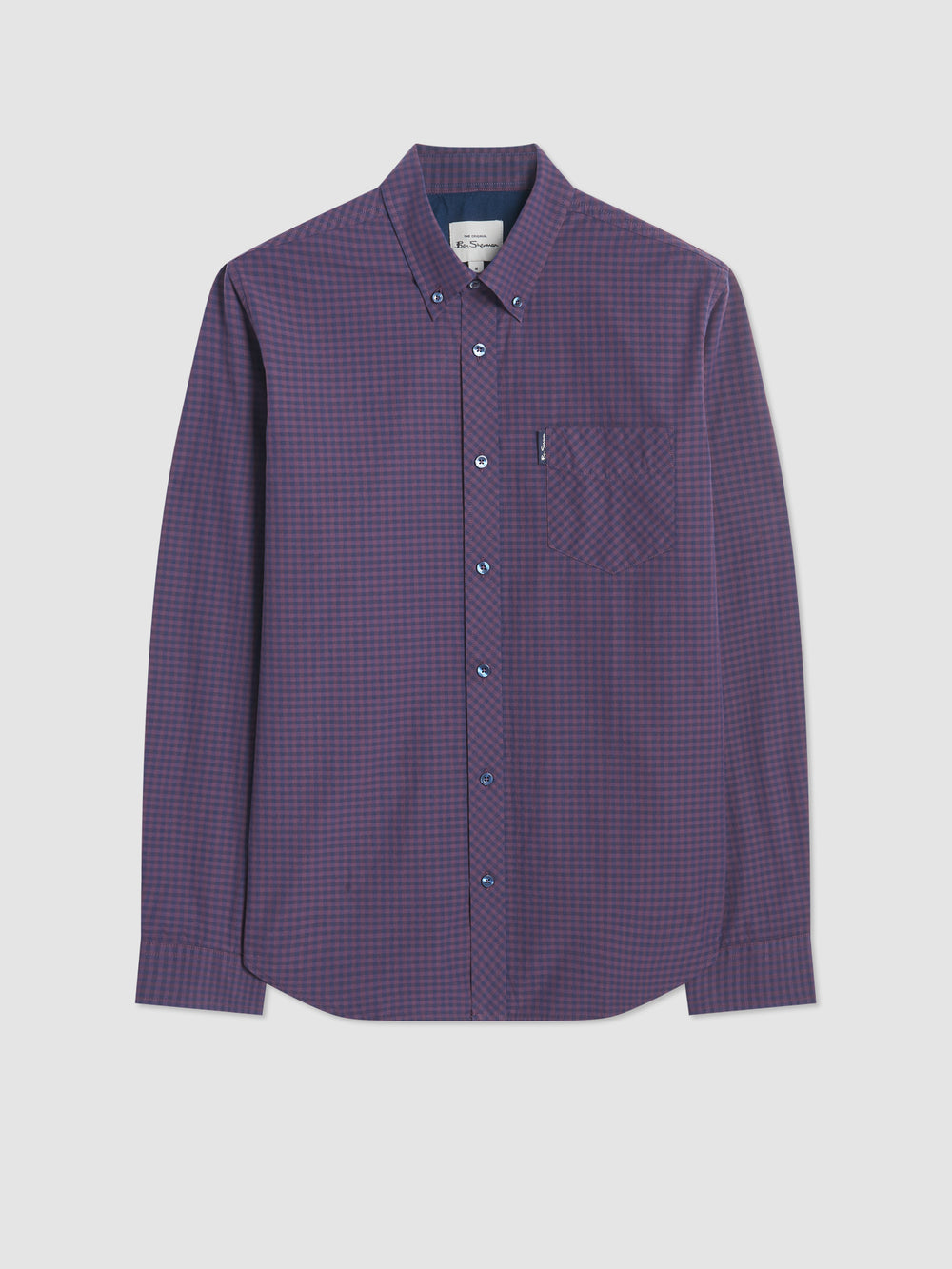 Ben Sherman Signature Gingham Long-Sleeve Shirts Purple | HRNLWBC-05