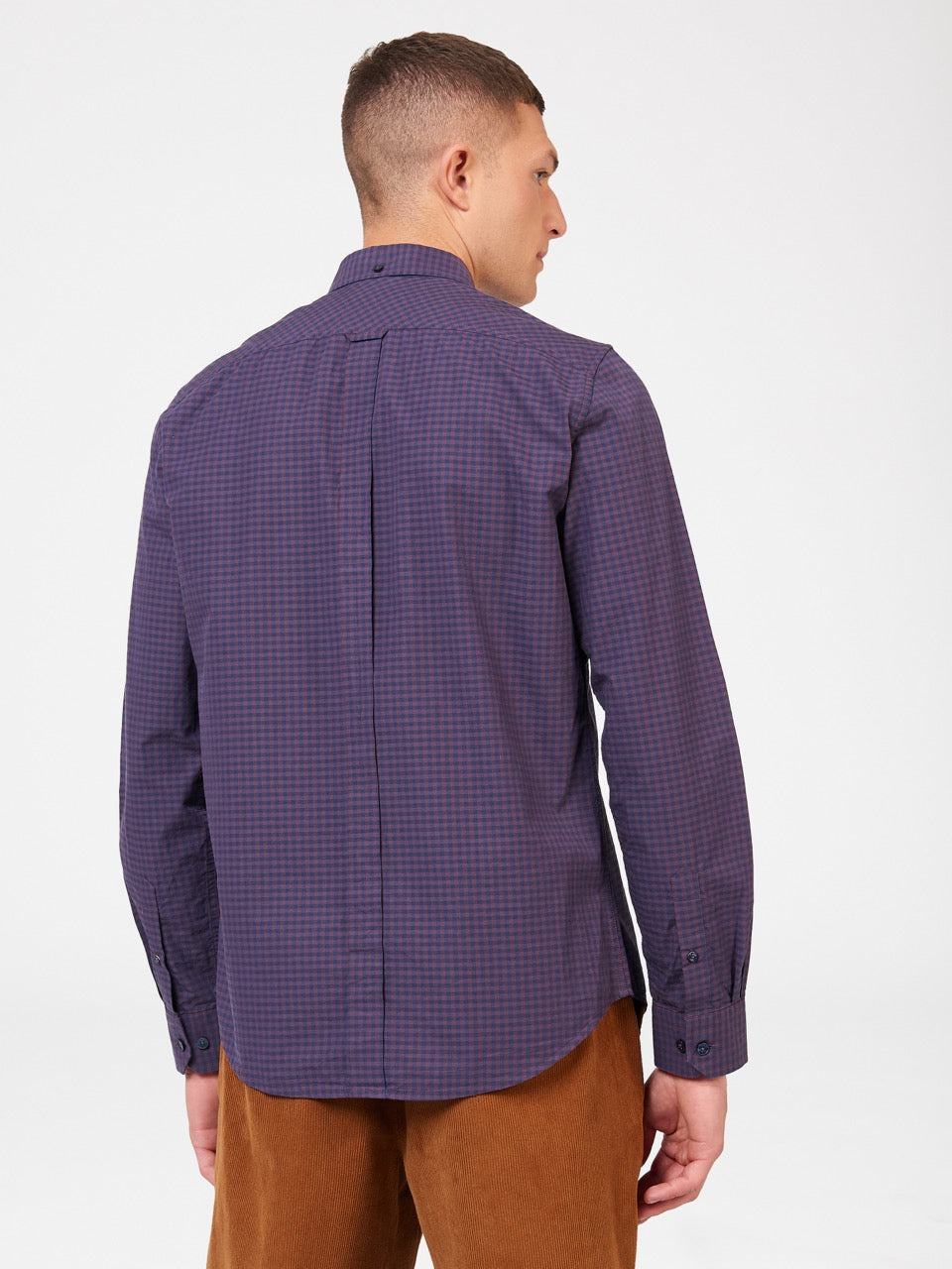 Ben Sherman Signature Gingham Long-Sleeve Shirts Purple | HRNLWBC-05