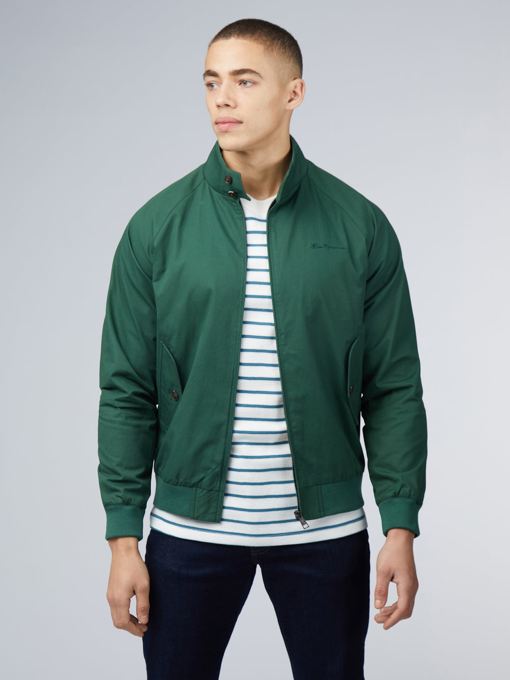 Ben Sherman Signature Harrington Jackets Green | NFSLGPH-64