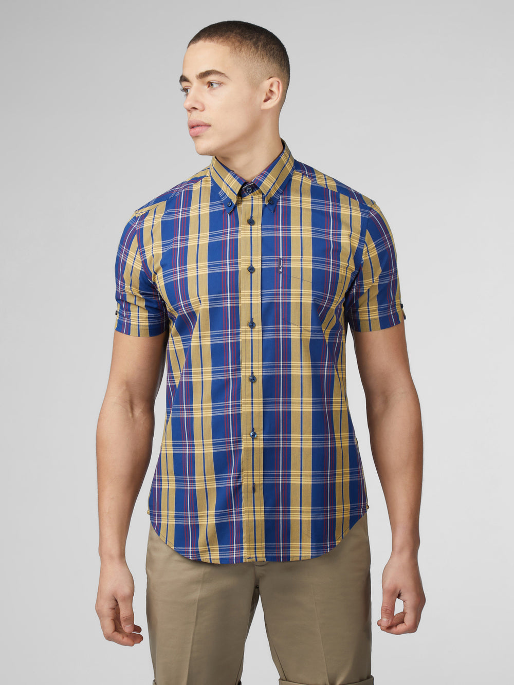 Ben Sherman Signature Irregular Check Shirts Blue | DERFJLU-65