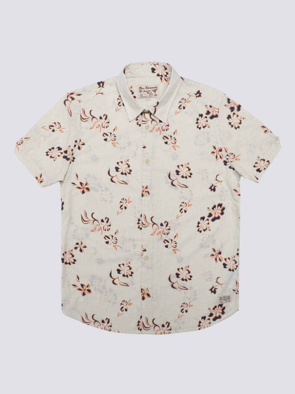 Ben Sherman Signature Linear Floral Shirts White | VIJPGXL-92