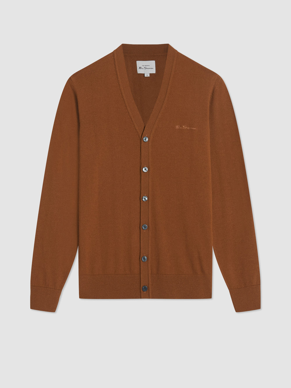 Ben Sherman Signature Merino Cardigan Knitwear Brown | NMZOKSR-52