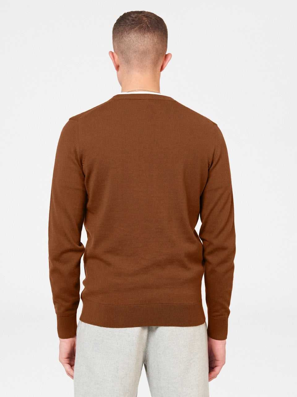 Ben Sherman Signature Merino Crewneck Knitwear Brown | VHNFTJL-96