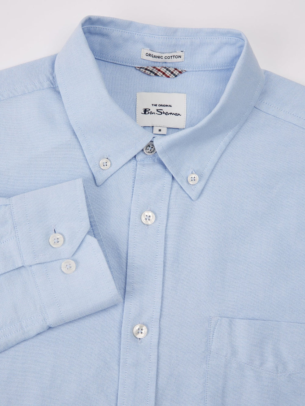 Ben Sherman Signature Organic Long-Sleeve Oxford Shirts Blue | UMWPTLY-91