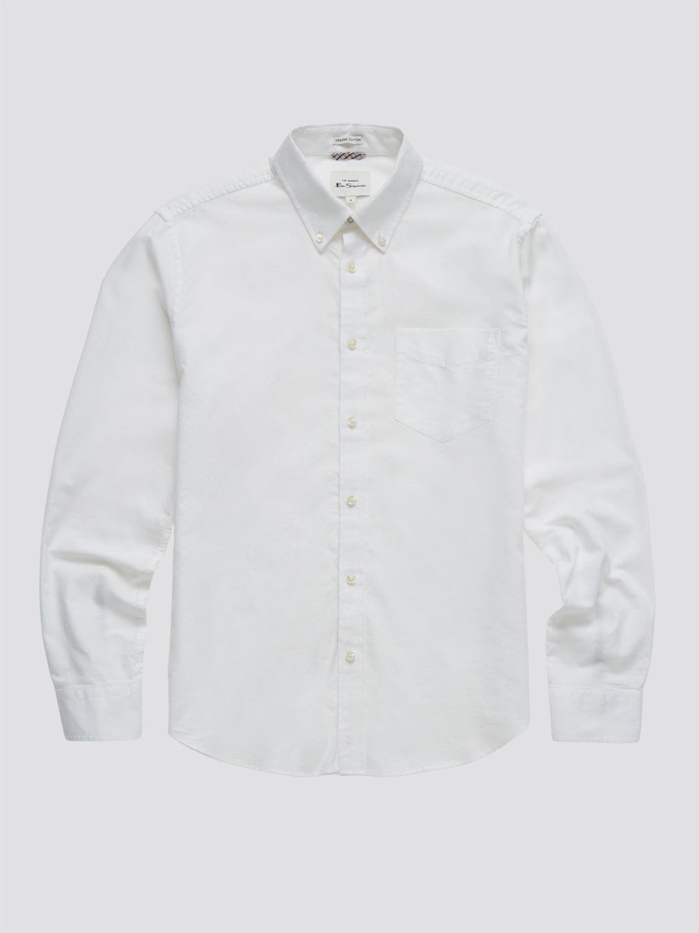 Ben Sherman Signature Organic Long-Sleeve Oxford Shirts White | OWACXQS-16