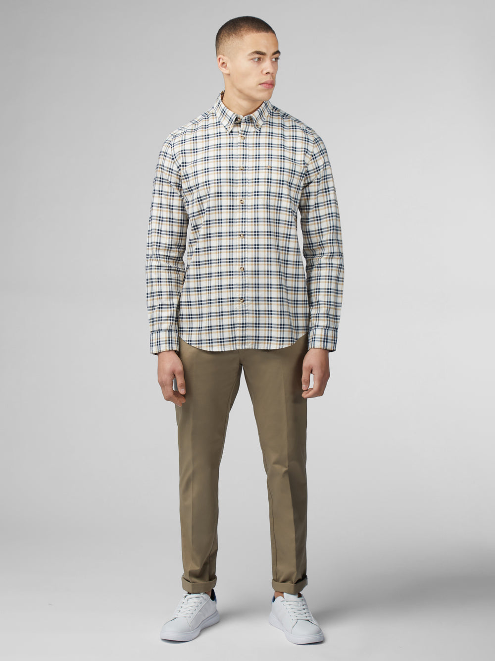 Ben Sherman Signature Oxford Check Shirts White | QFBMHVW-63