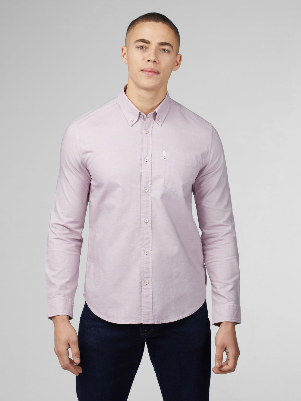 Ben Sherman Signature Oxford Long Sleeve Shirts Purple | PLNTZXA-83