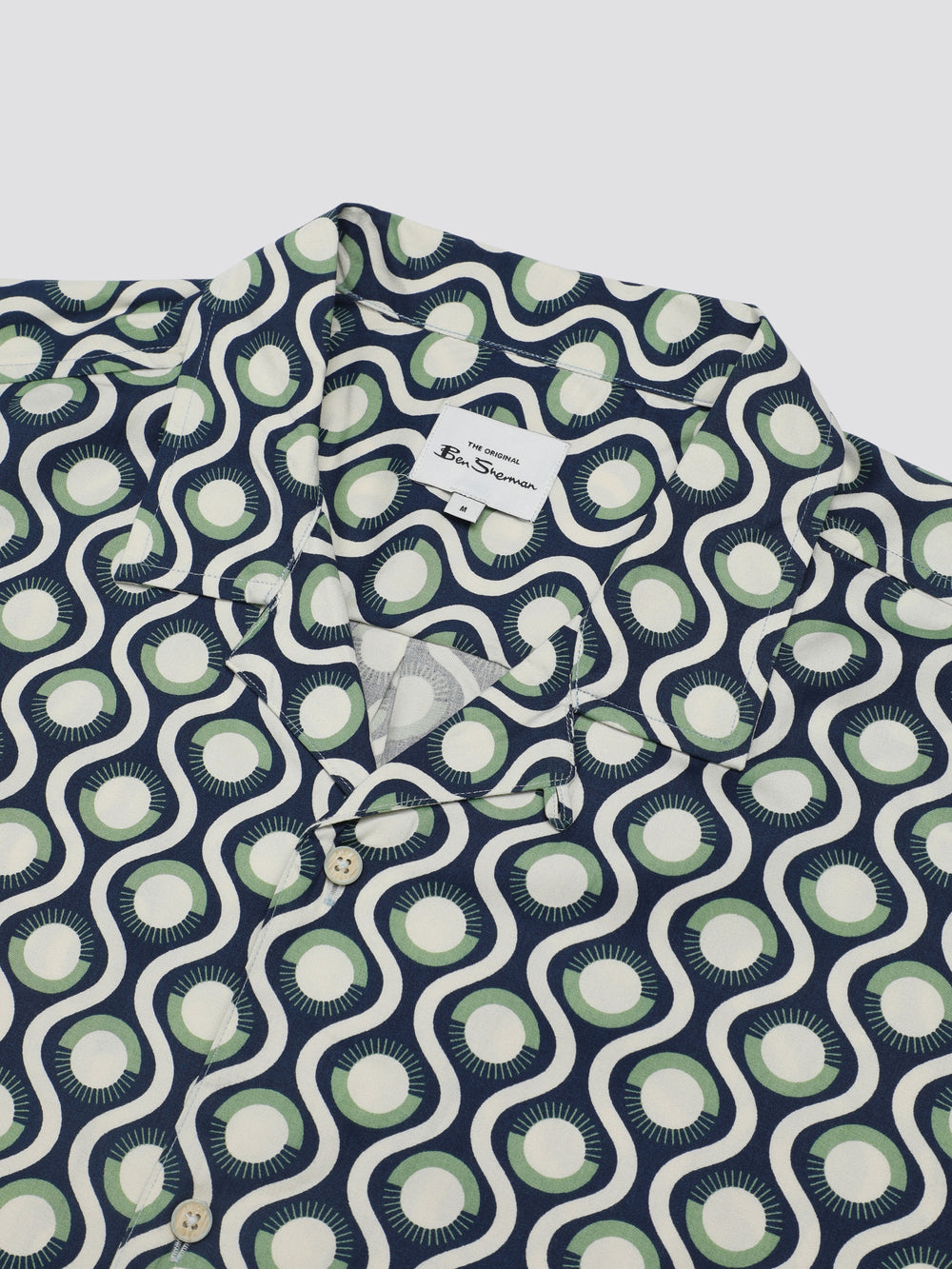 Ben Sherman Signature Retro Geo Shirts Green | ZVHCWBA-27