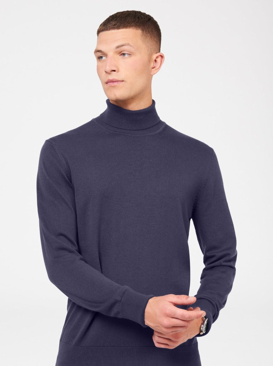 Ben Sherman Signature Roll Neck Knitwear Purple | WEVDASQ-27