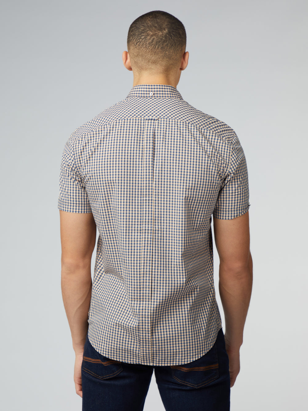 Ben Sherman Signature Short Sleeve Gingham Shirts Copper Orange | ZTMOKUX-57