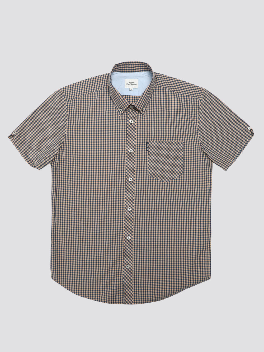 Ben Sherman Signature Short Sleeve Gingham Shirts Copper Orange | ZTMOKUX-57