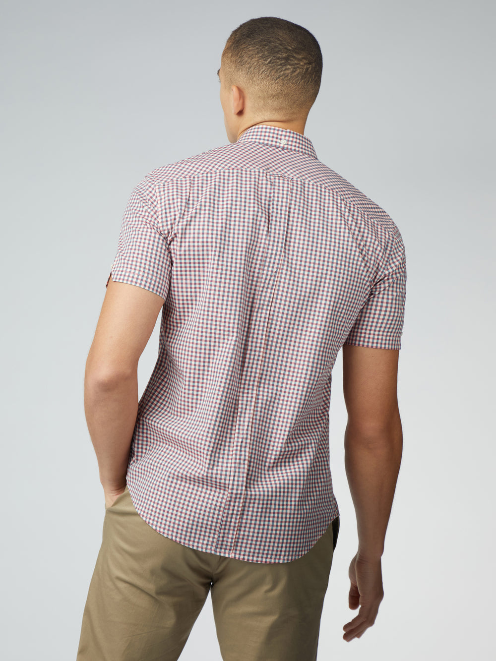 Ben Sherman Signature Short Sleeve Gingham Shirts Red / White | YXODMCI-19