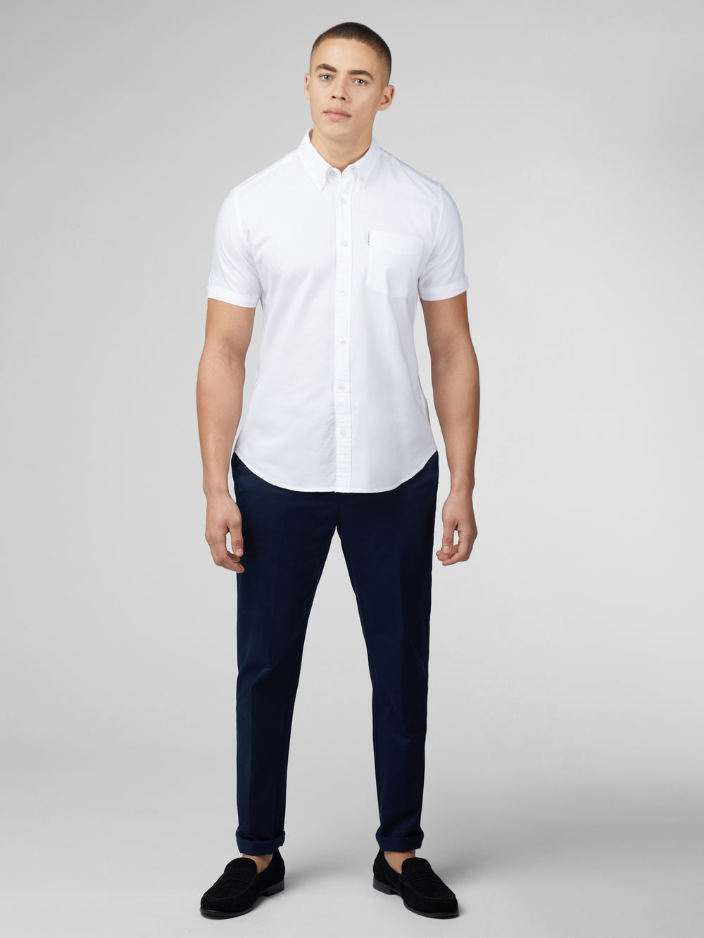 Ben Sherman Signature Short Sleeve Oxford Shirts White | QIDFGWJ-08