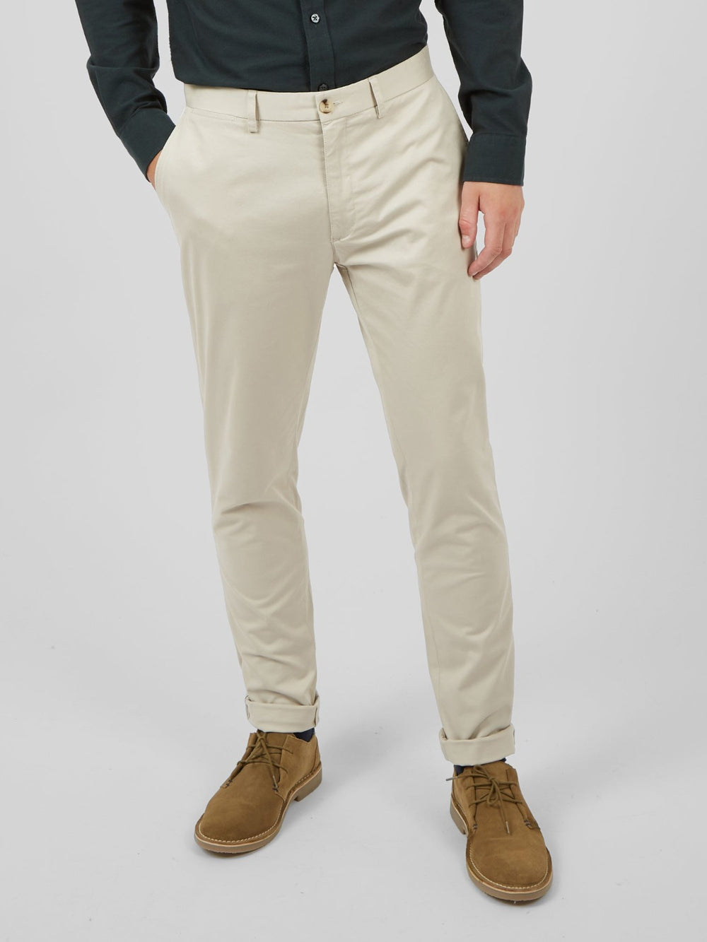 Ben Sherman Signature Skinny Stretch Chino Pants White | FPBONQA-12