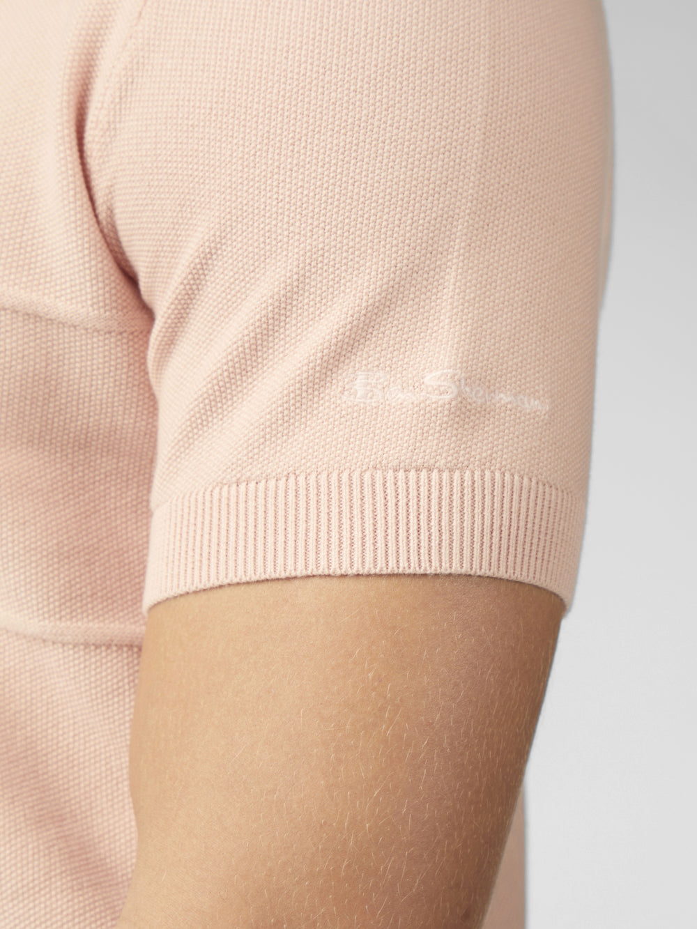 Ben Sherman Signature Textured Polo Knitwear Pink | BVEQIRA-93