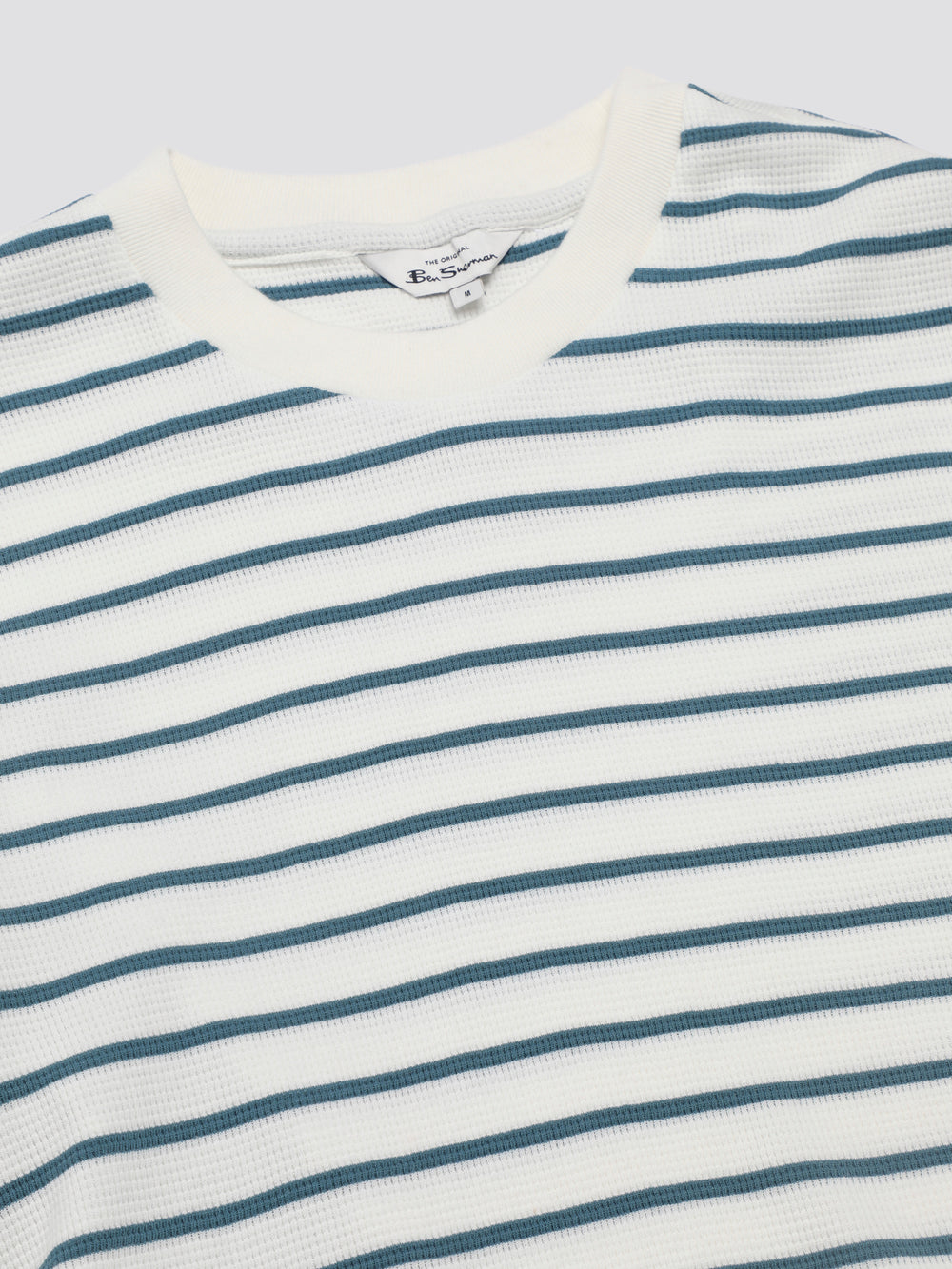 Ben Sherman Signature Waffle Stripe T-Shirt White | GDMCFBJ-37