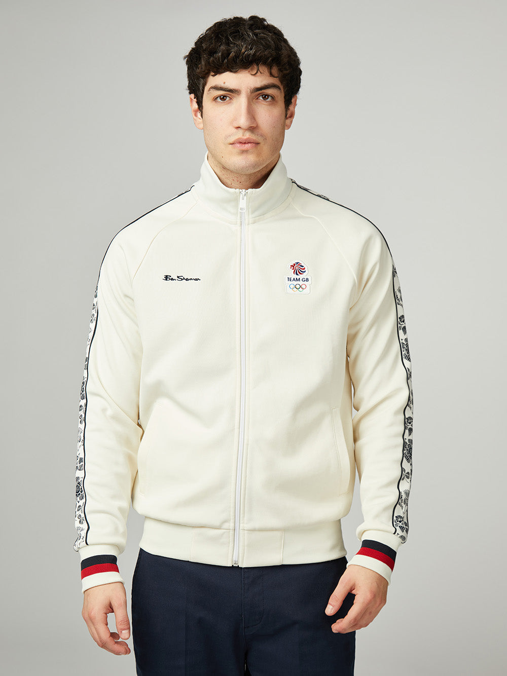 Ben Sherman Team GB Taped Track Top Jackets White | AYLCFSI-69