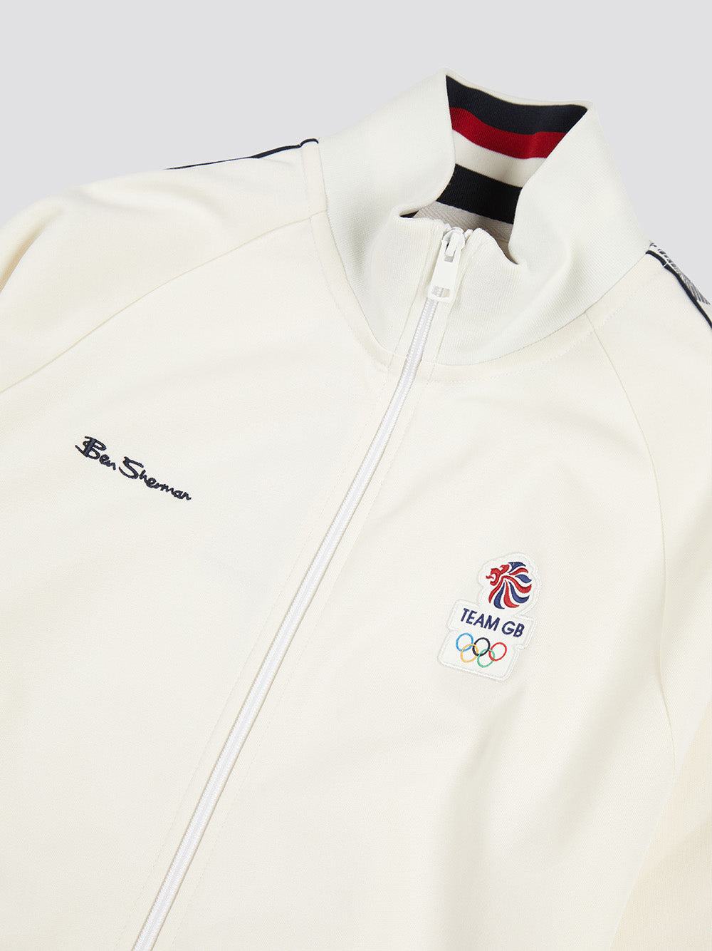 Ben Sherman Team GB Taped Track Top Jackets White | AYLCFSI-69