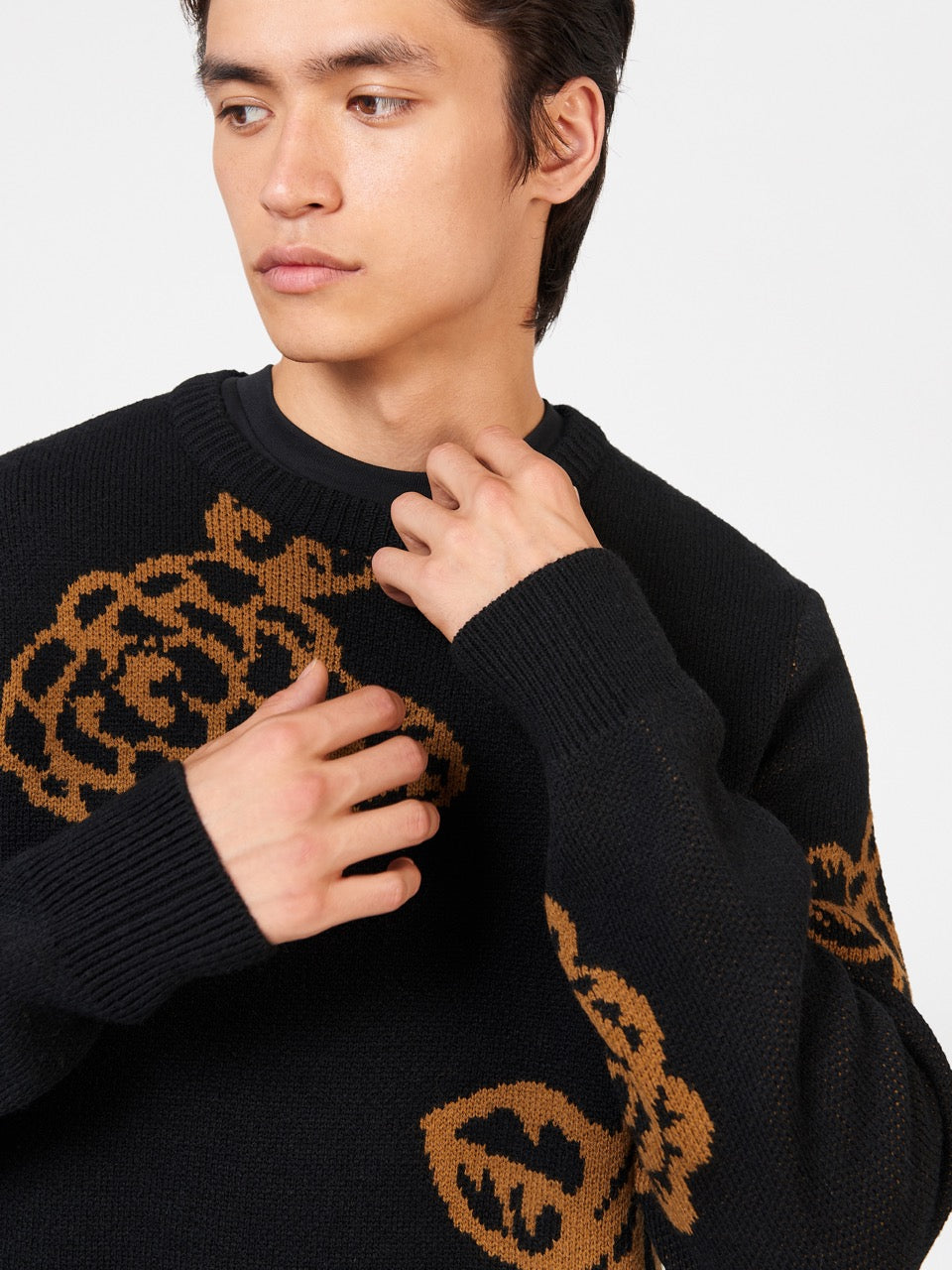 Ben Sherman Winter Floral Knitwear Black | NLSYOMZ-09