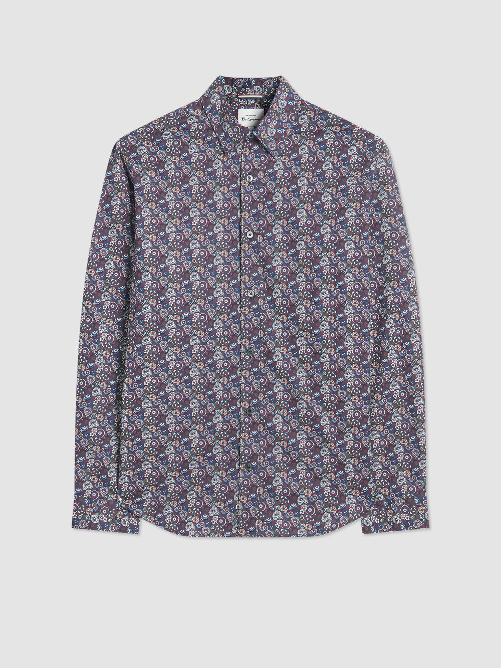 Ben Sherman Winter Floral Shirts Purple | QMDIBWL-17