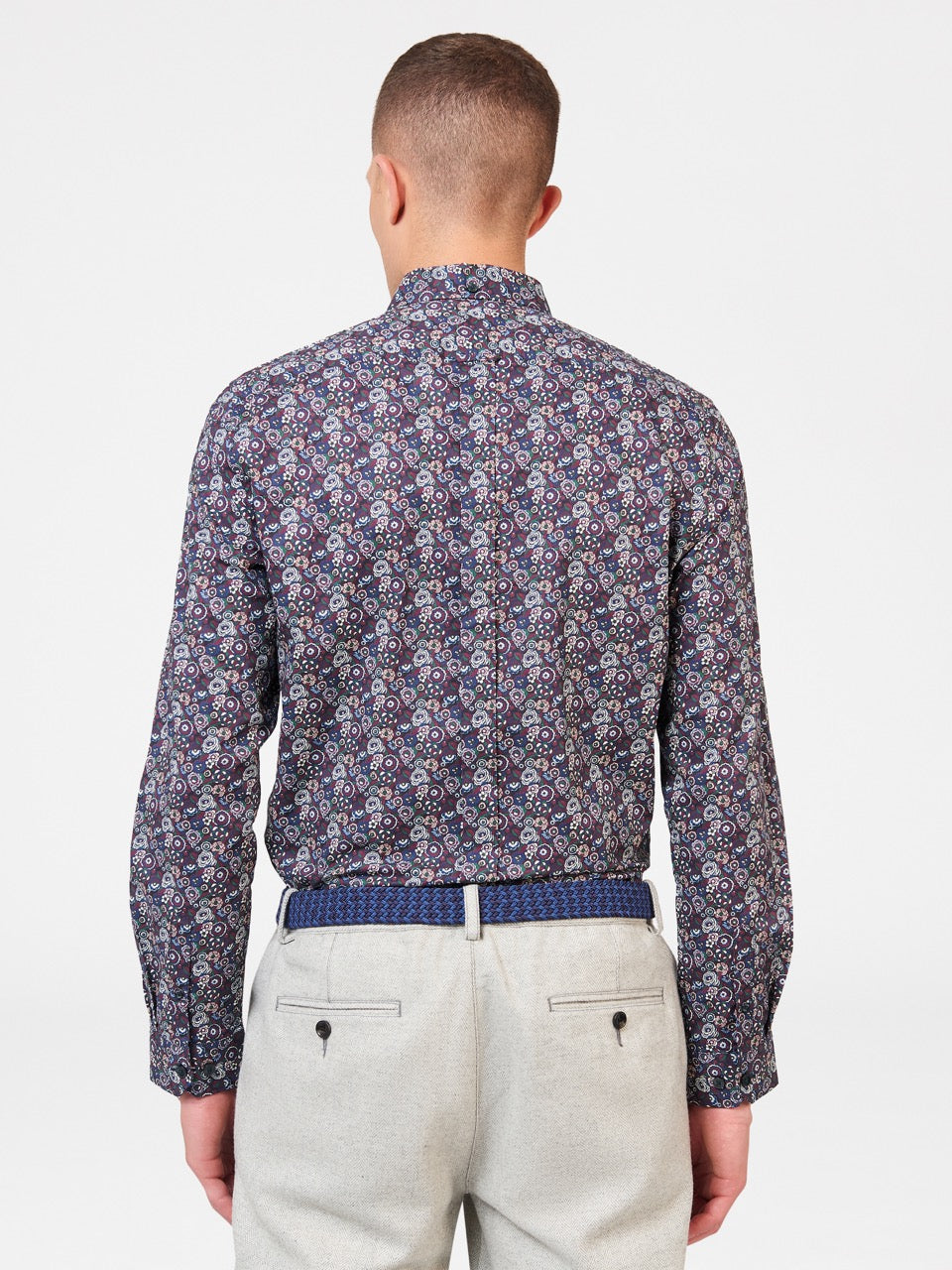 Ben Sherman Winter Floral Shirts Purple | QMDIBWL-17